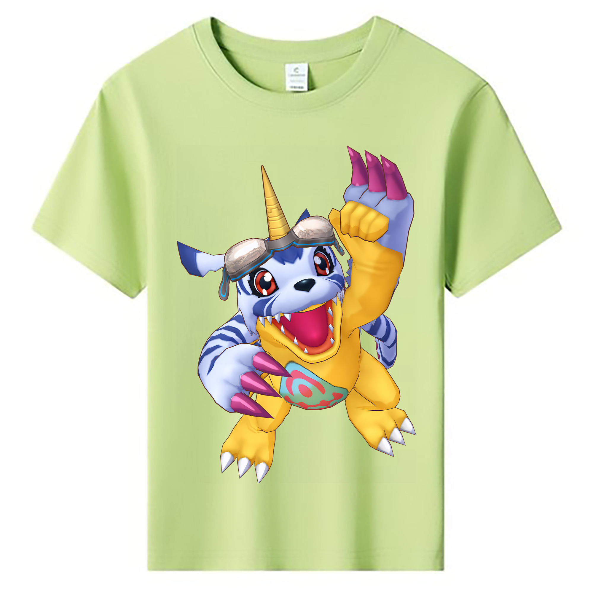 （画像用） Digimon デジタルモンスター/デジモン 綿100％キッズTシャツ（フロントプリント）